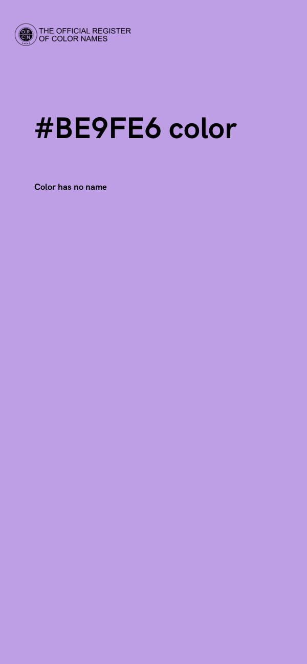 #BE9FE6 color image