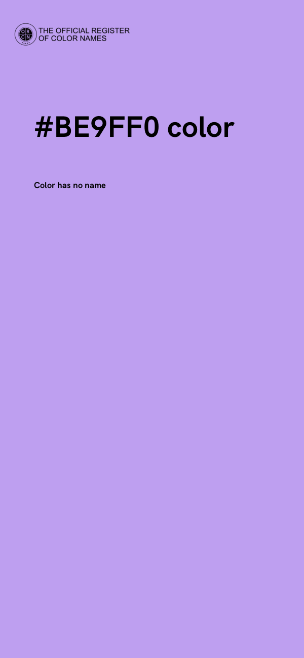 #BE9FF0 color image