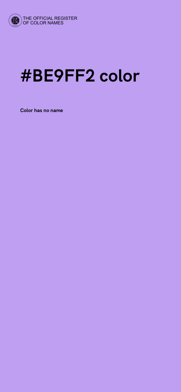 #BE9FF2 color image