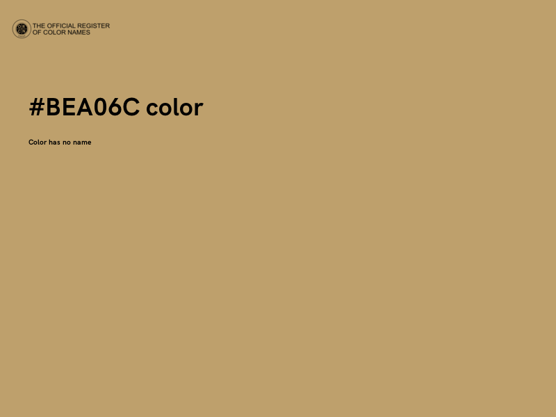 #BEA06C color image