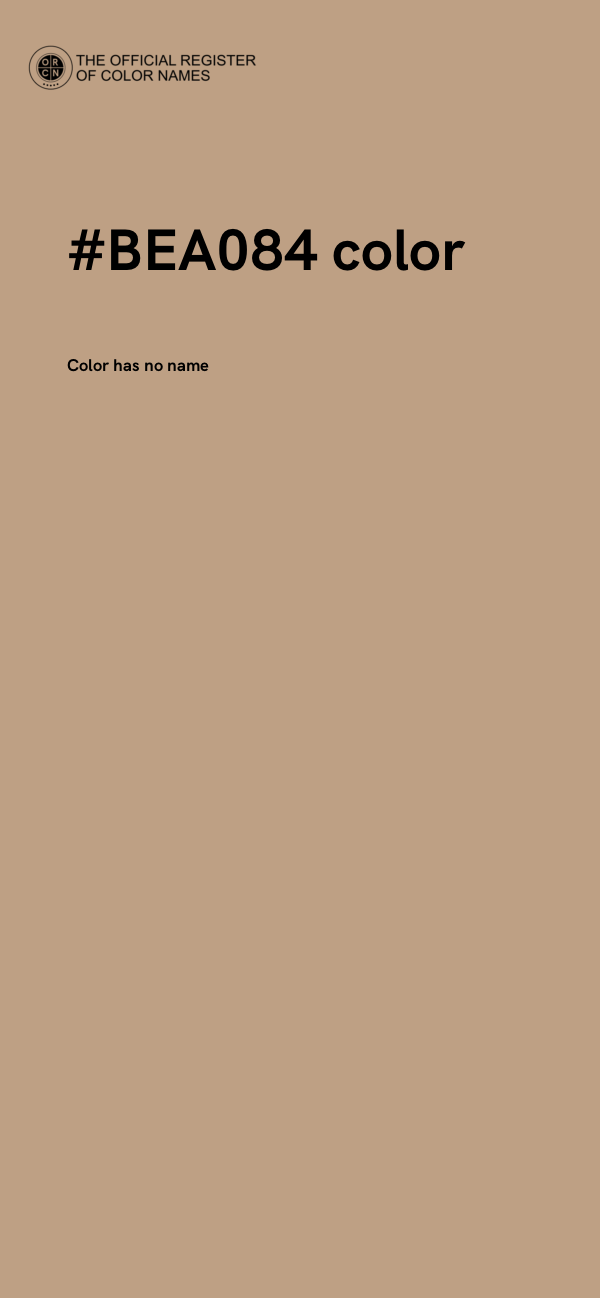 #BEA084 color image