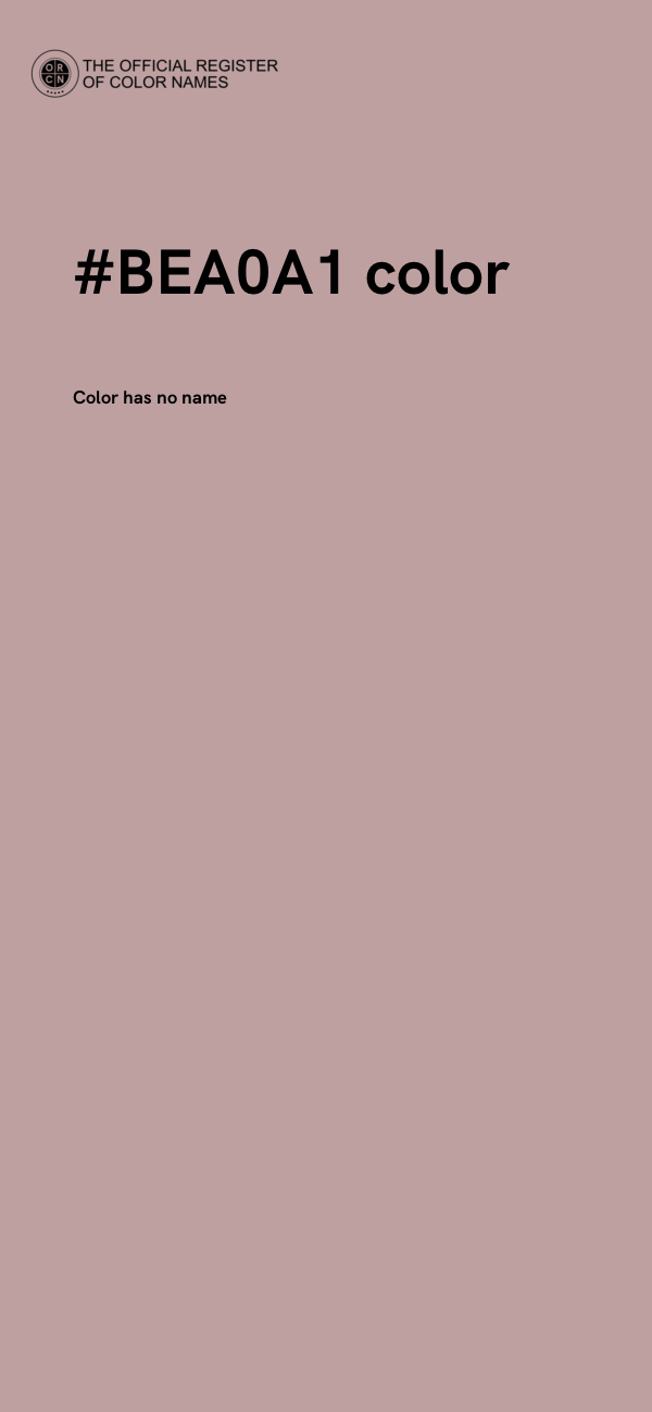 #BEA0A1 color image