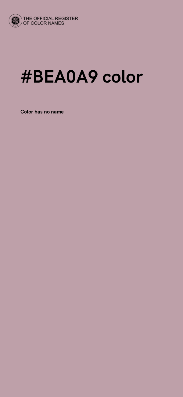 #BEA0A9 color image