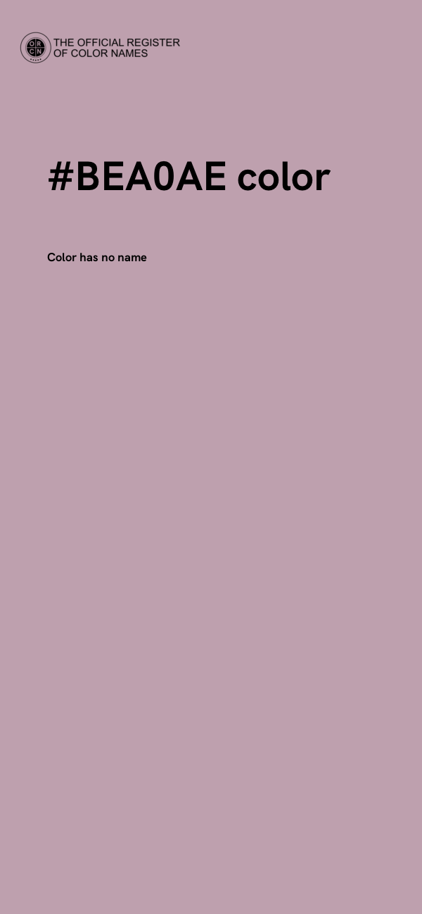 #BEA0AE color image