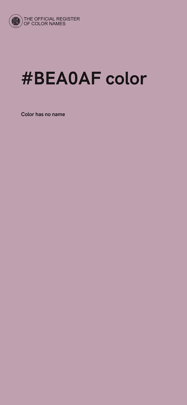 #BEA0AF color image