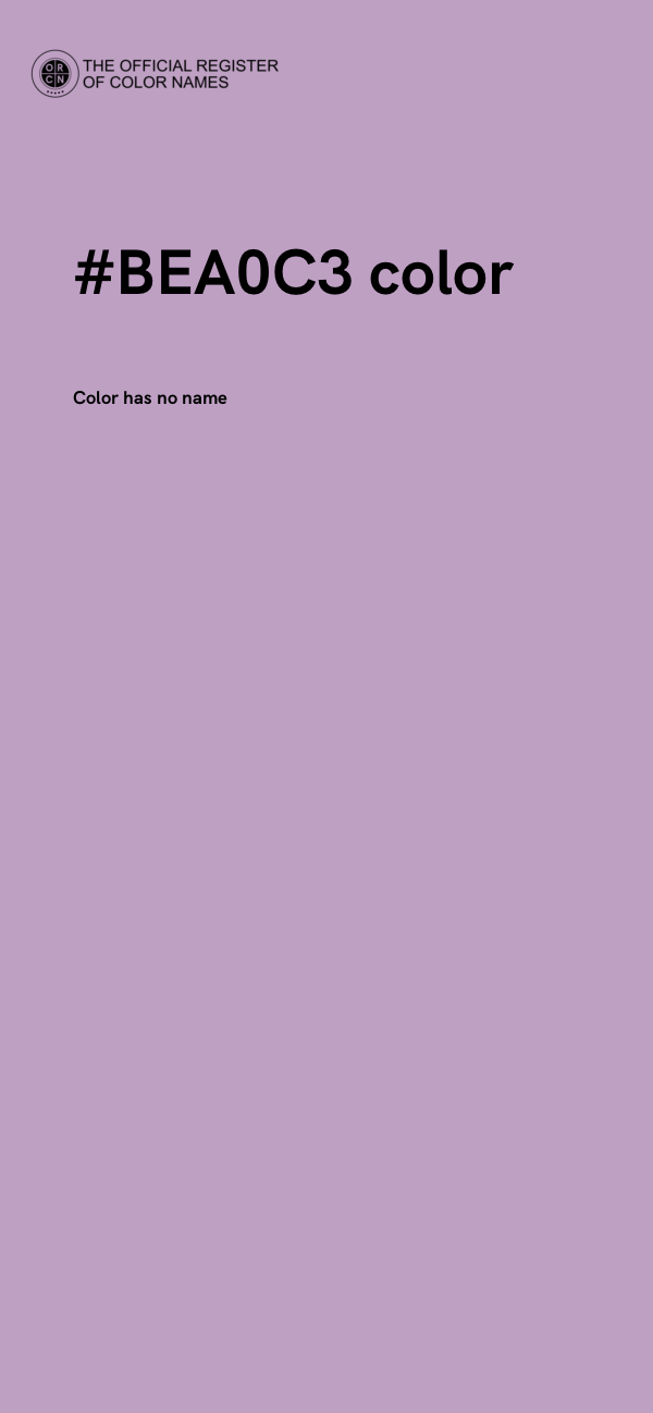 #BEA0C3 color image