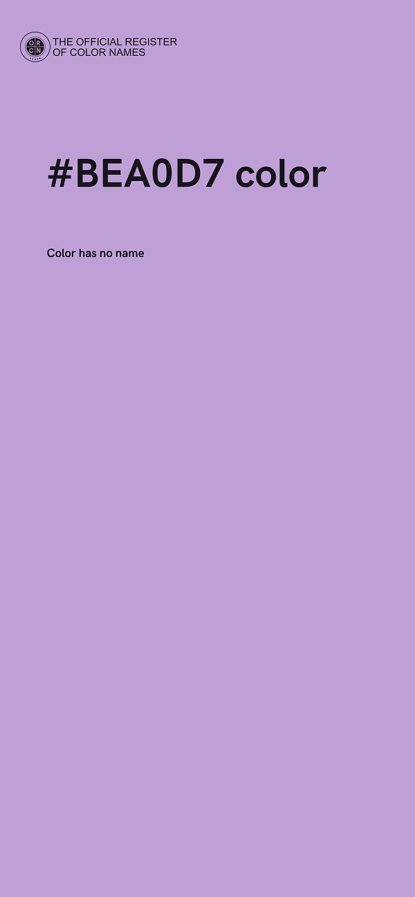 #BEA0D7 color image