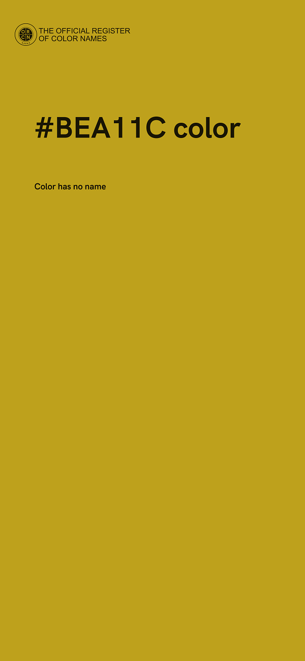 #BEA11C color image