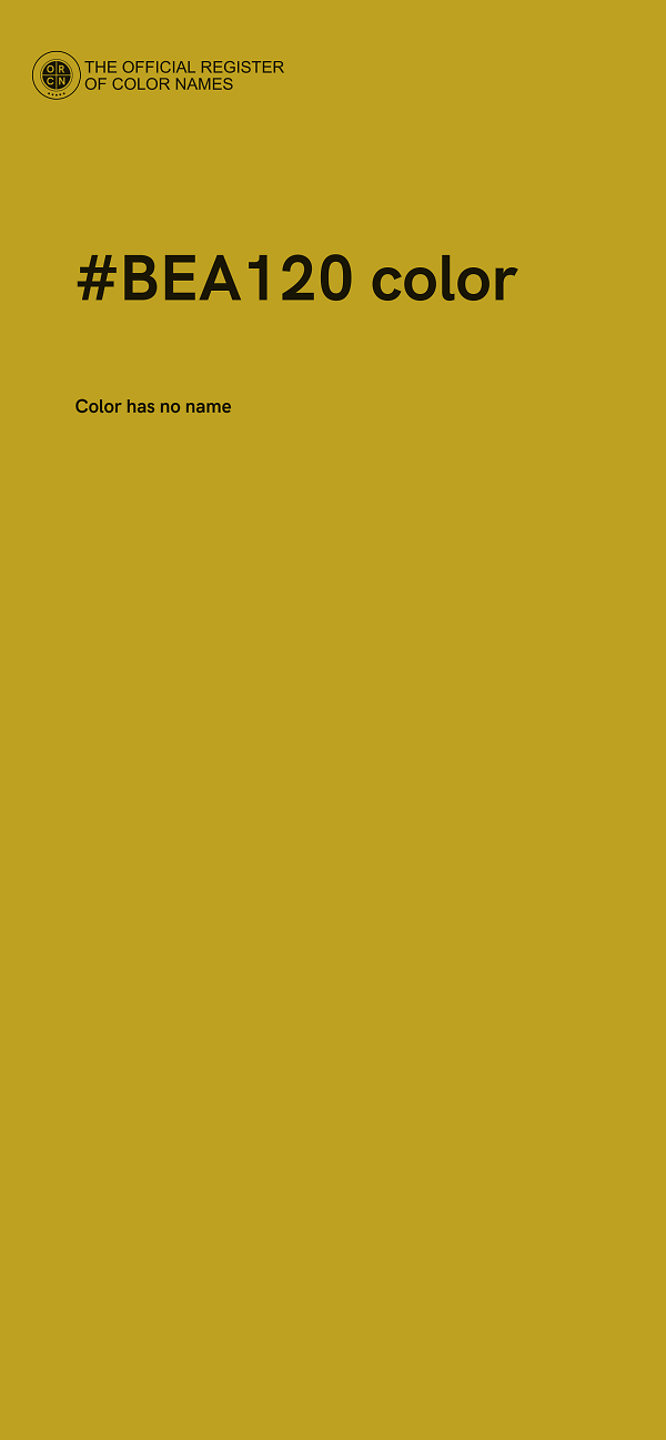 #BEA120 color image