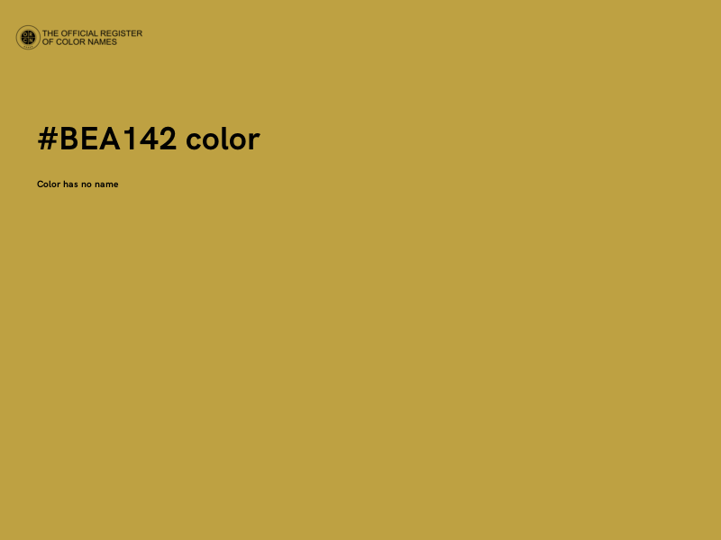 #BEA142 color image