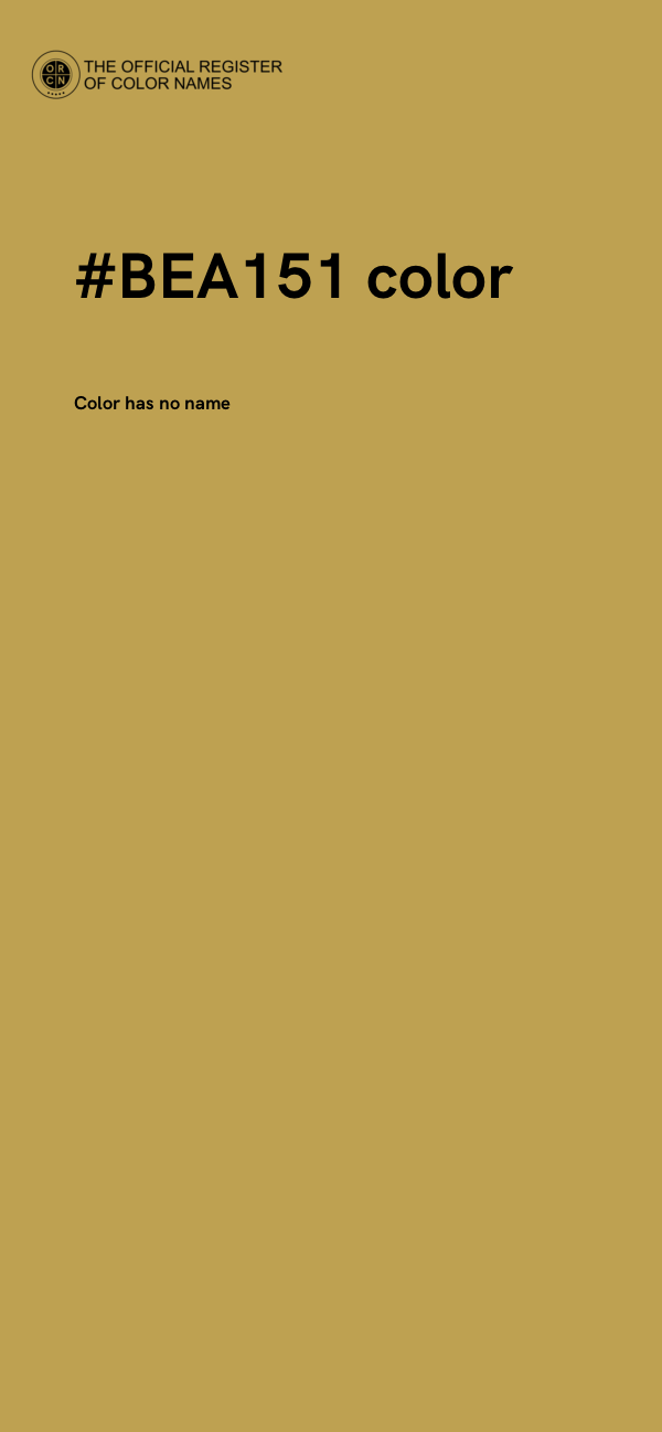 #BEA151 color image