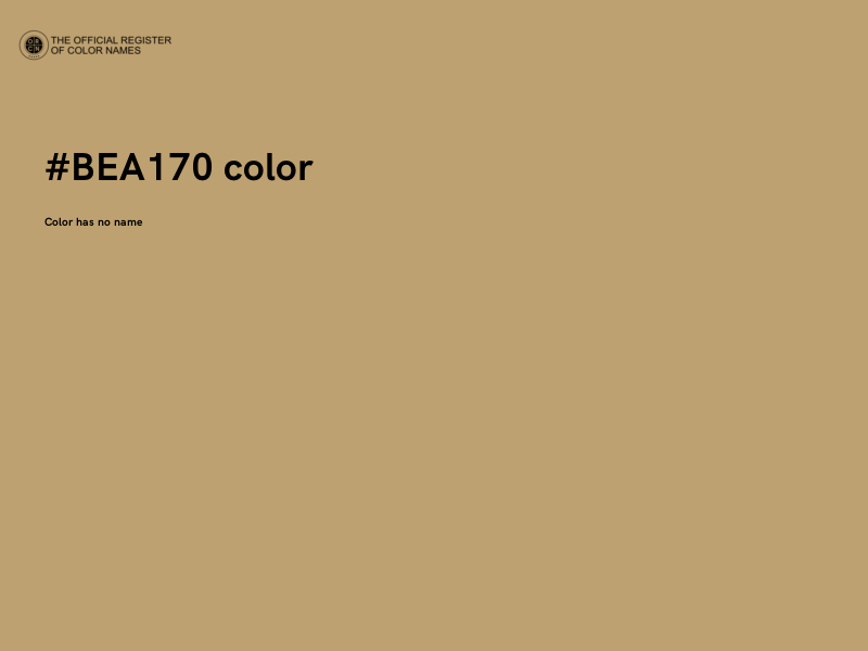 #BEA170 color image