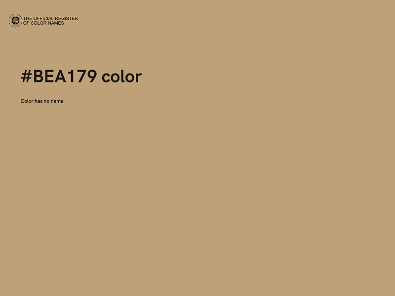 #BEA179 color image