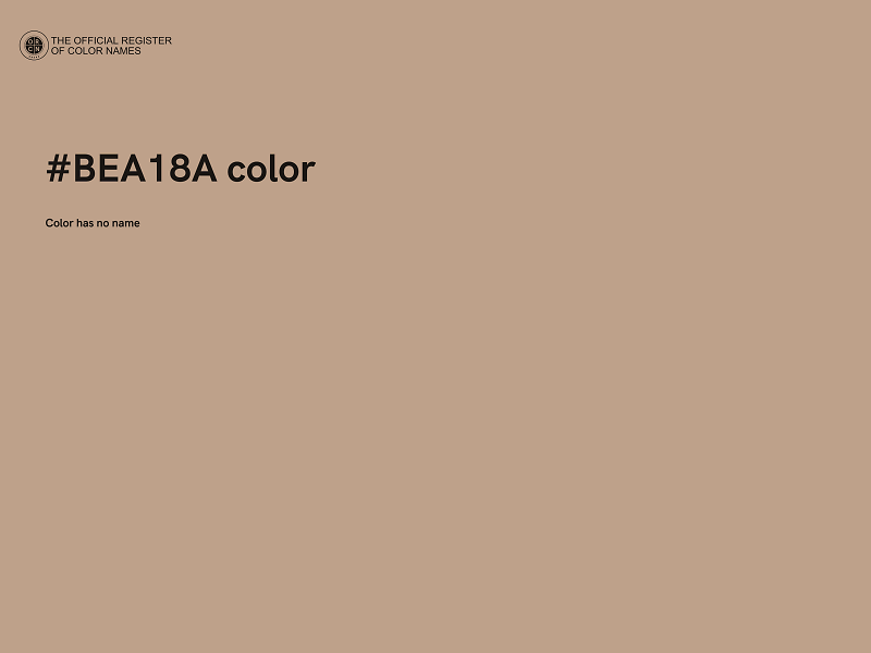#BEA18A color image