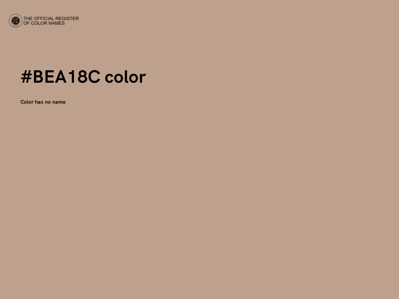 #BEA18C color image
