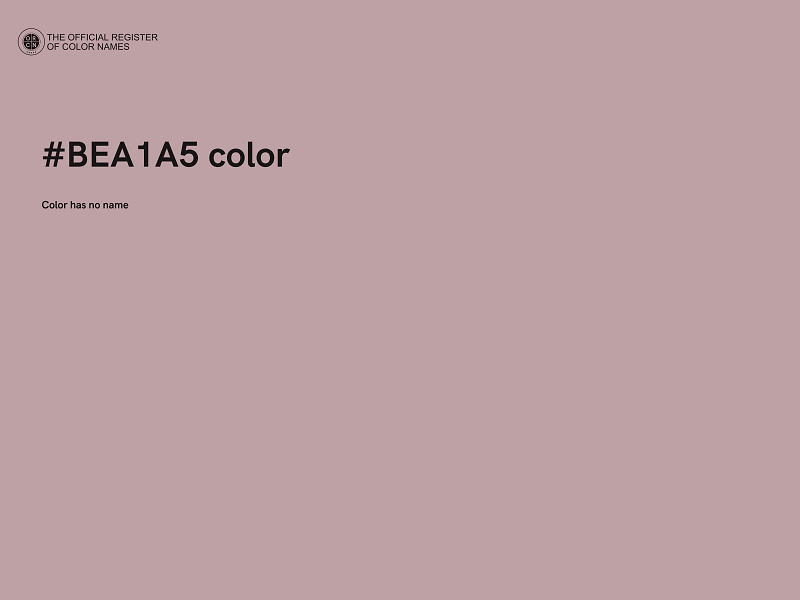 #BEA1A5 color image