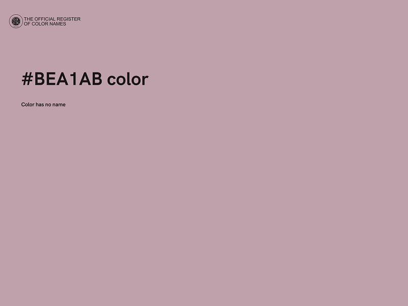 #BEA1AB color image