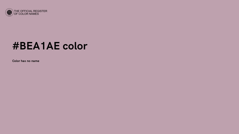 #BEA1AE color image