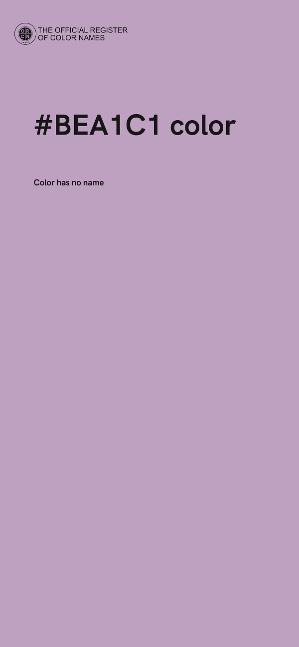#BEA1C1 color image
