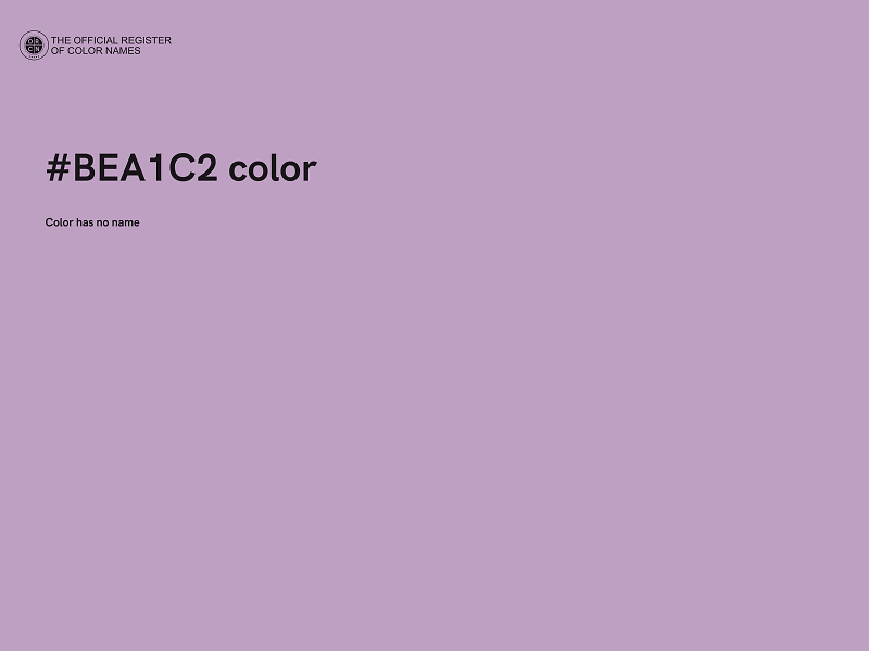 #BEA1C2 color image