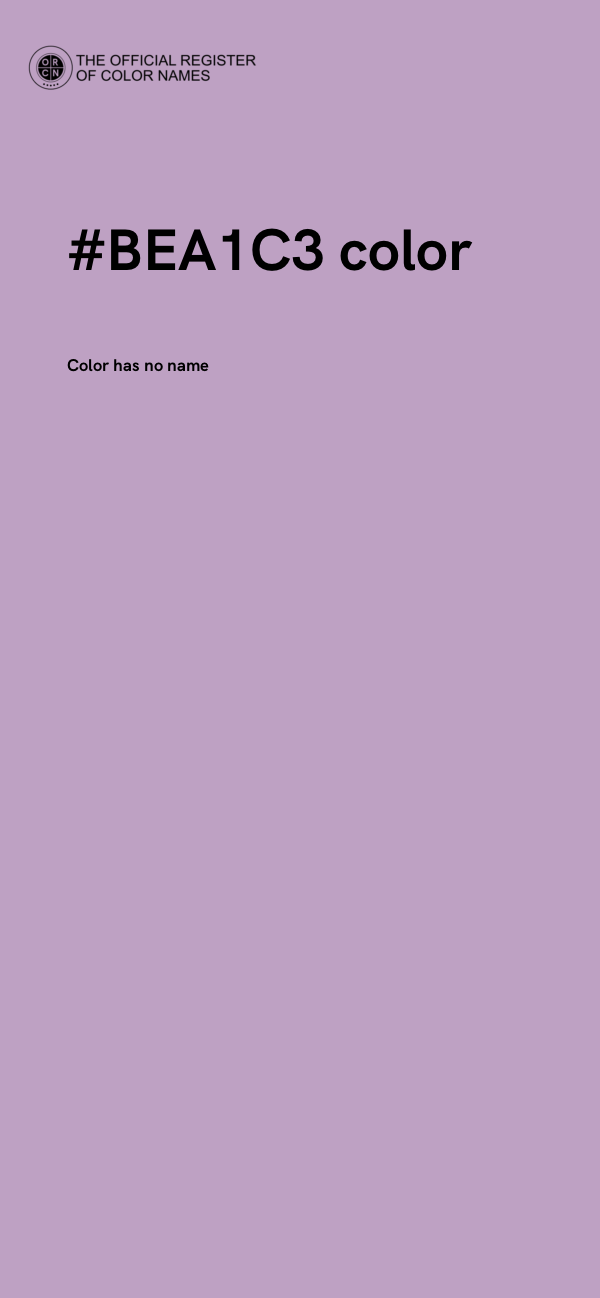 #BEA1C3 color image