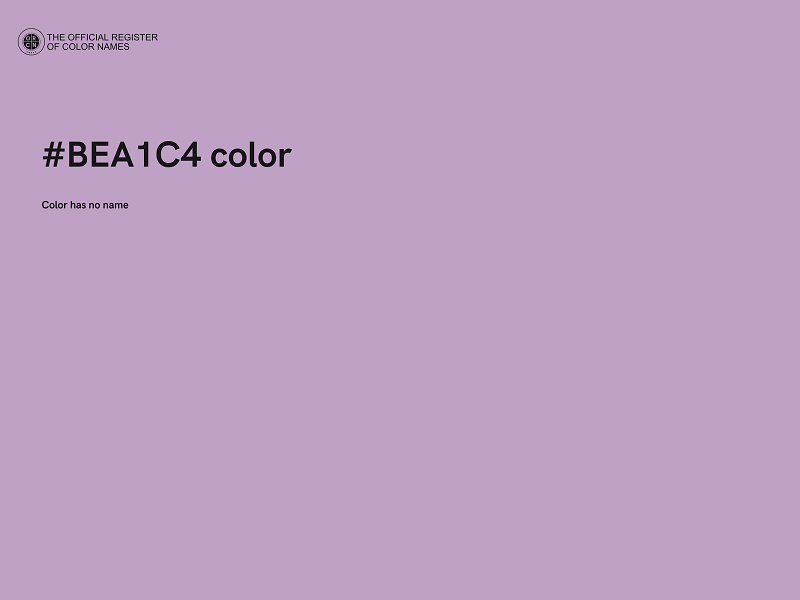 #BEA1C4 color image