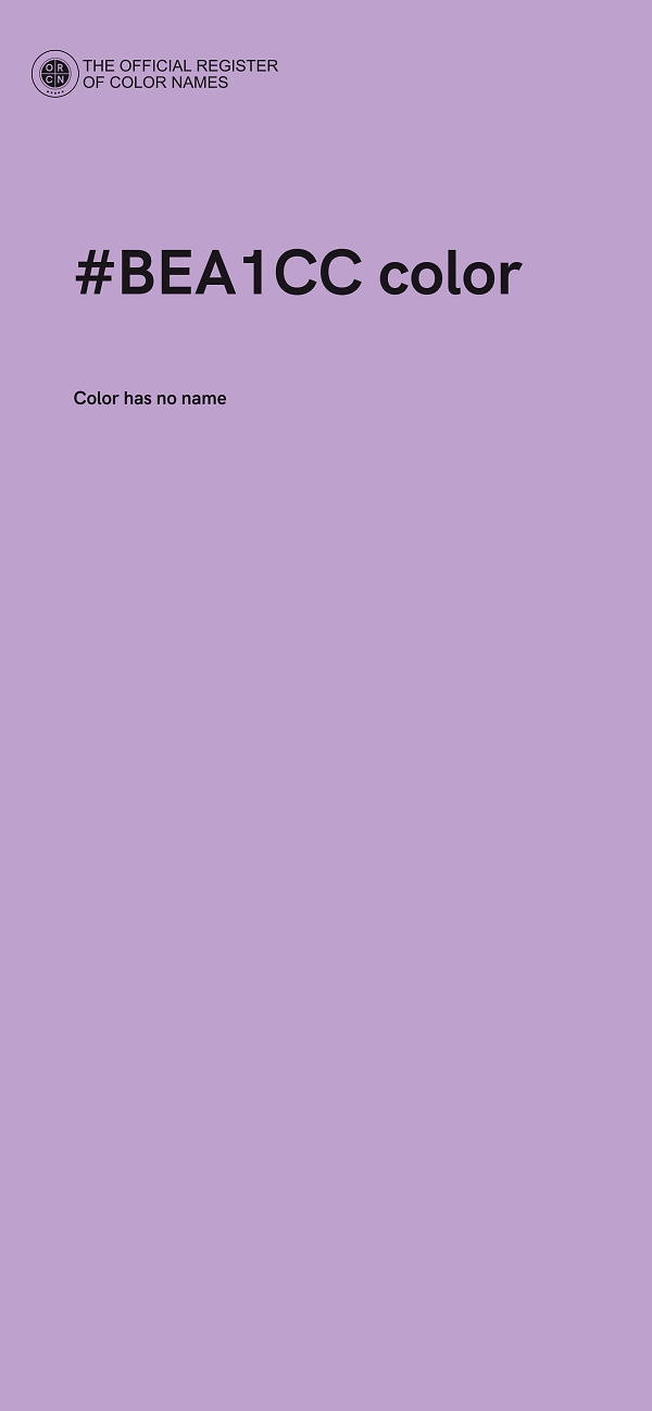 #BEA1CC color image