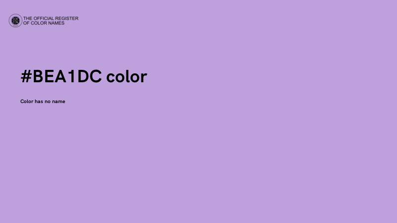 #BEA1DC color image