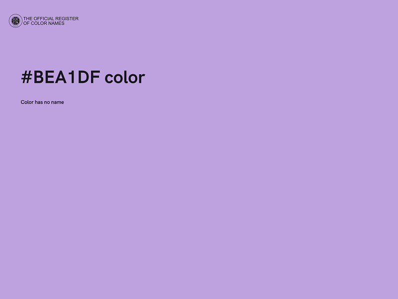 #BEA1DF color image