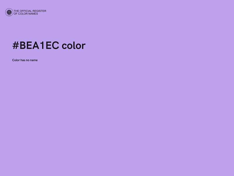 #BEA1EC color image