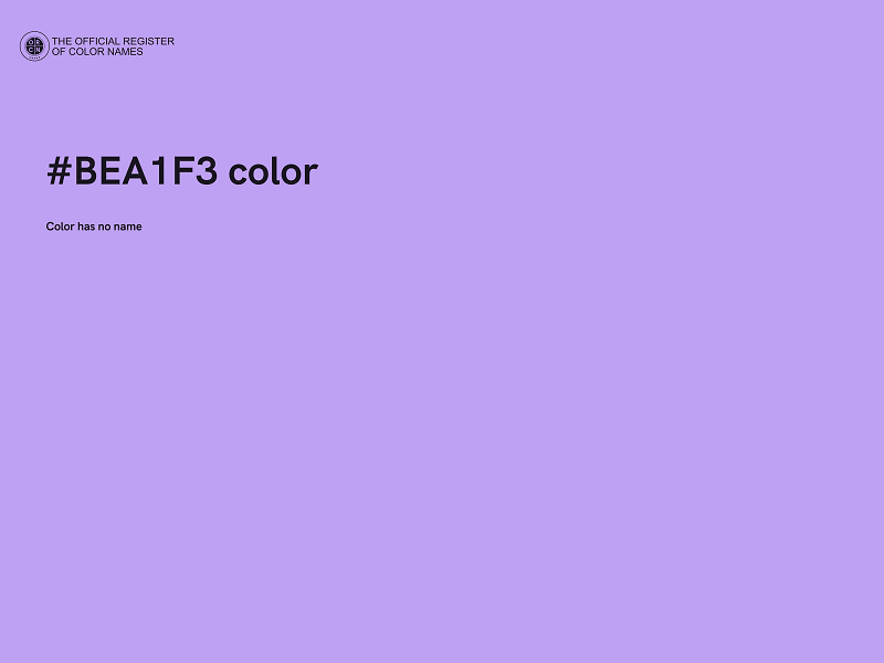 #BEA1F3 color image