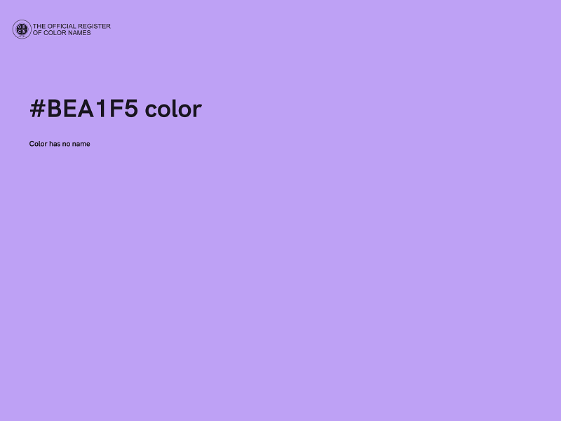 #BEA1F5 color image