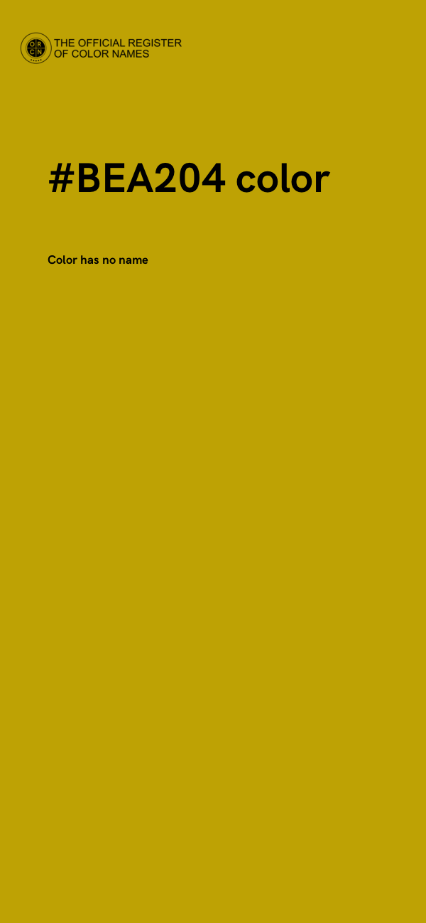 #BEA204 color image