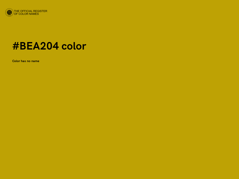 #BEA204 color image