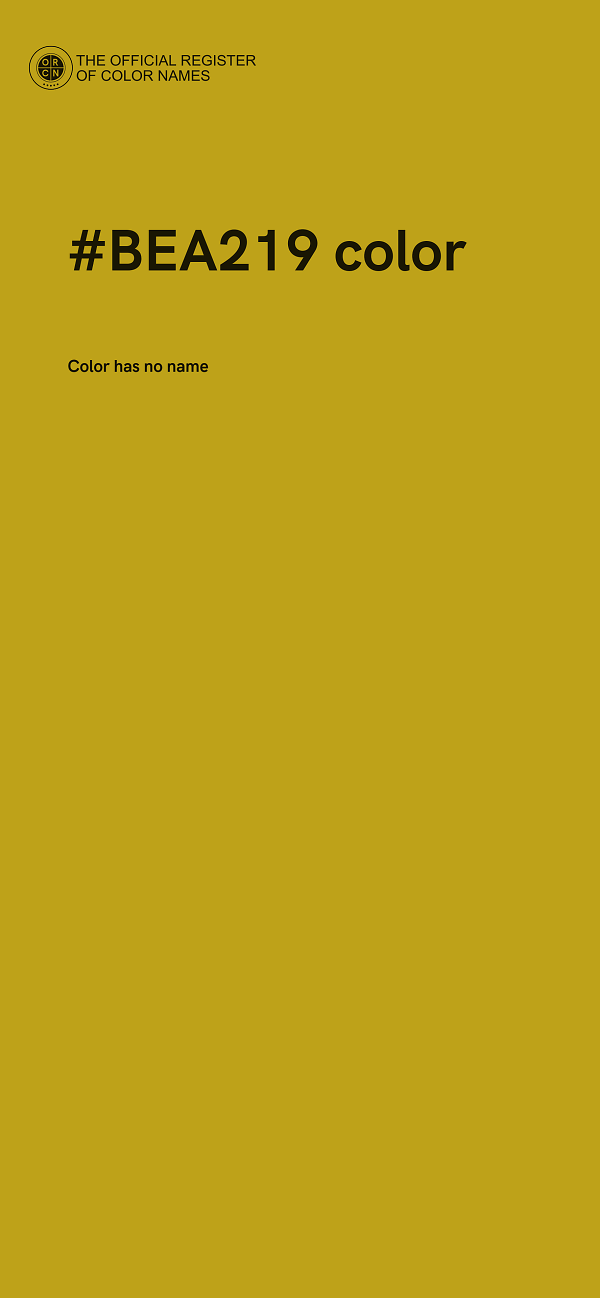 #BEA219 color image