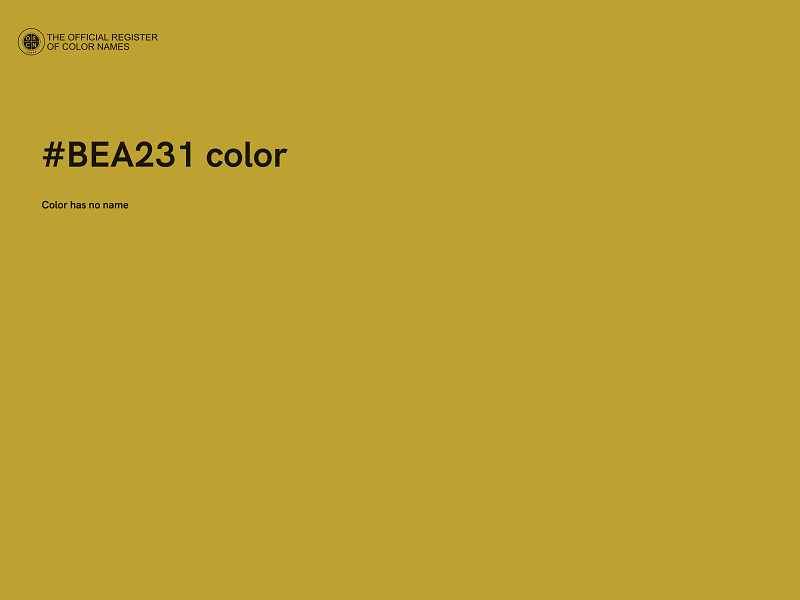 #BEA231 color image