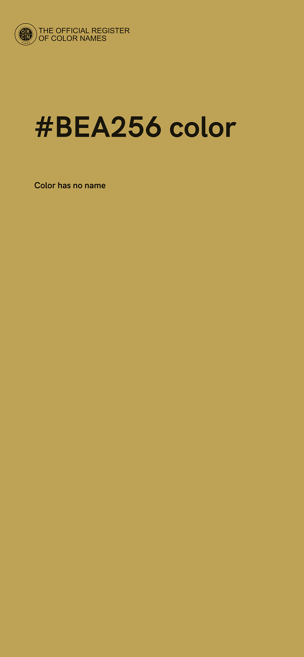 #BEA256 color image
