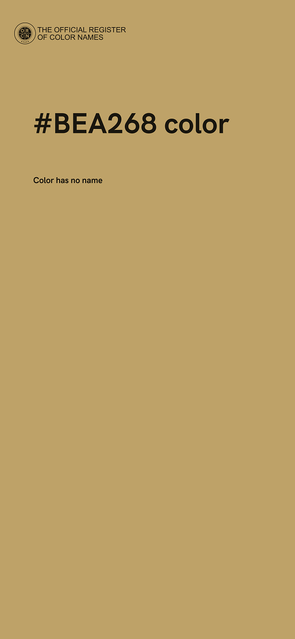 #BEA268 color image