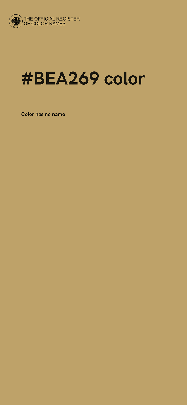 #BEA269 color image