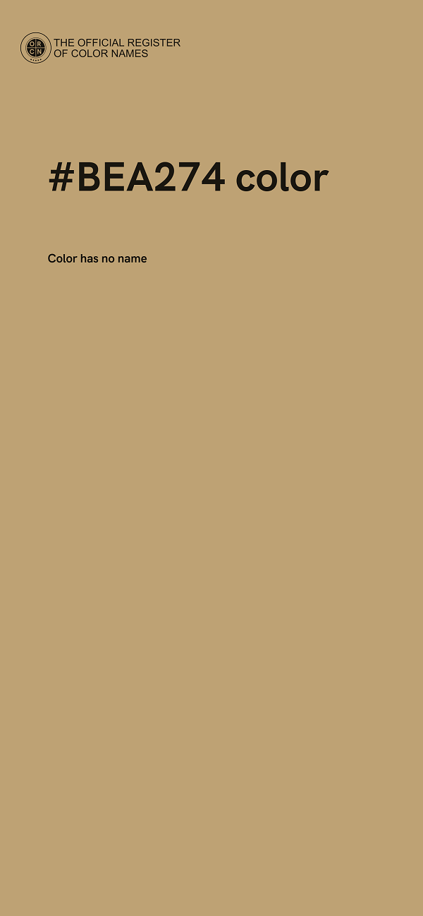 #BEA274 color image