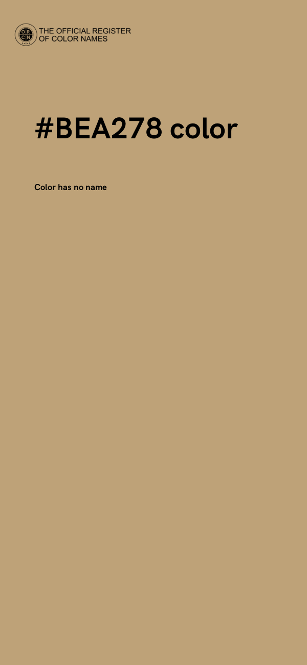 #BEA278 color image