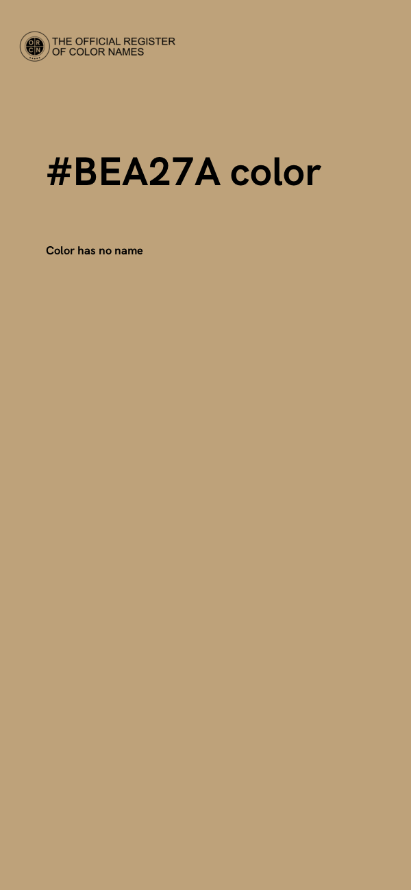 #BEA27A color image