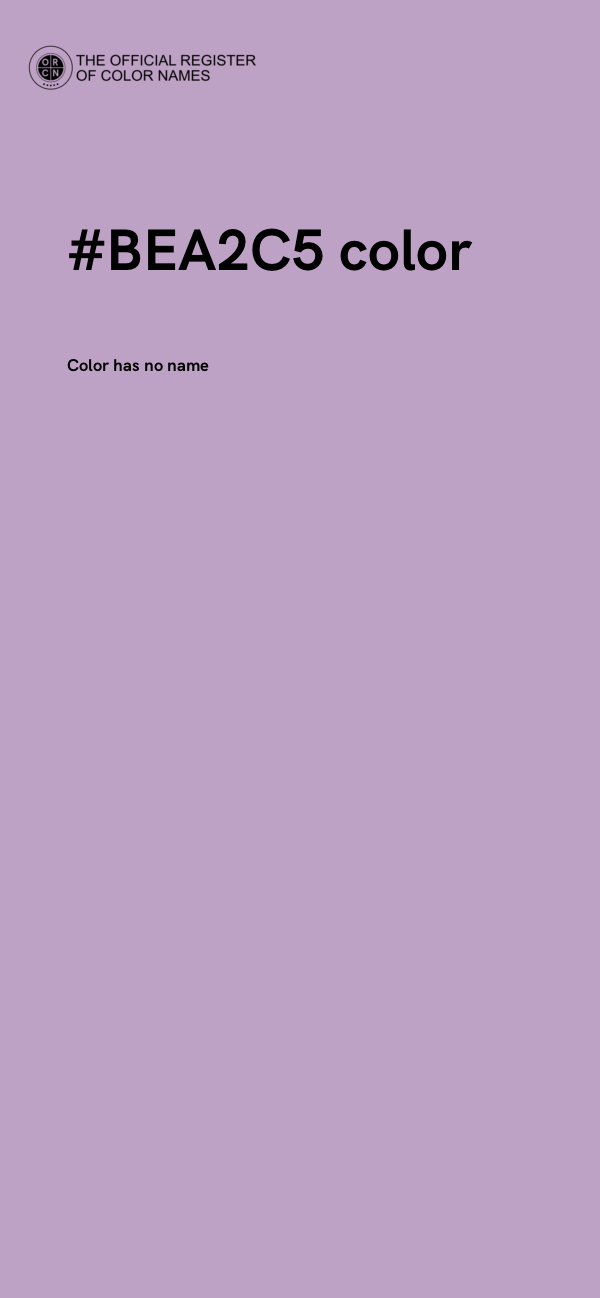 #BEA2C5 color image