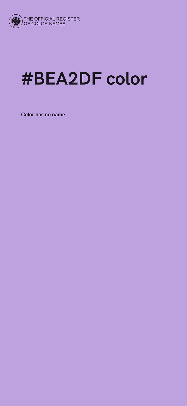 #BEA2DF color image