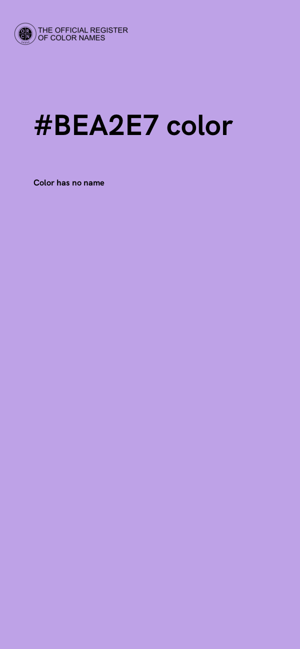 #BEA2E7 color image