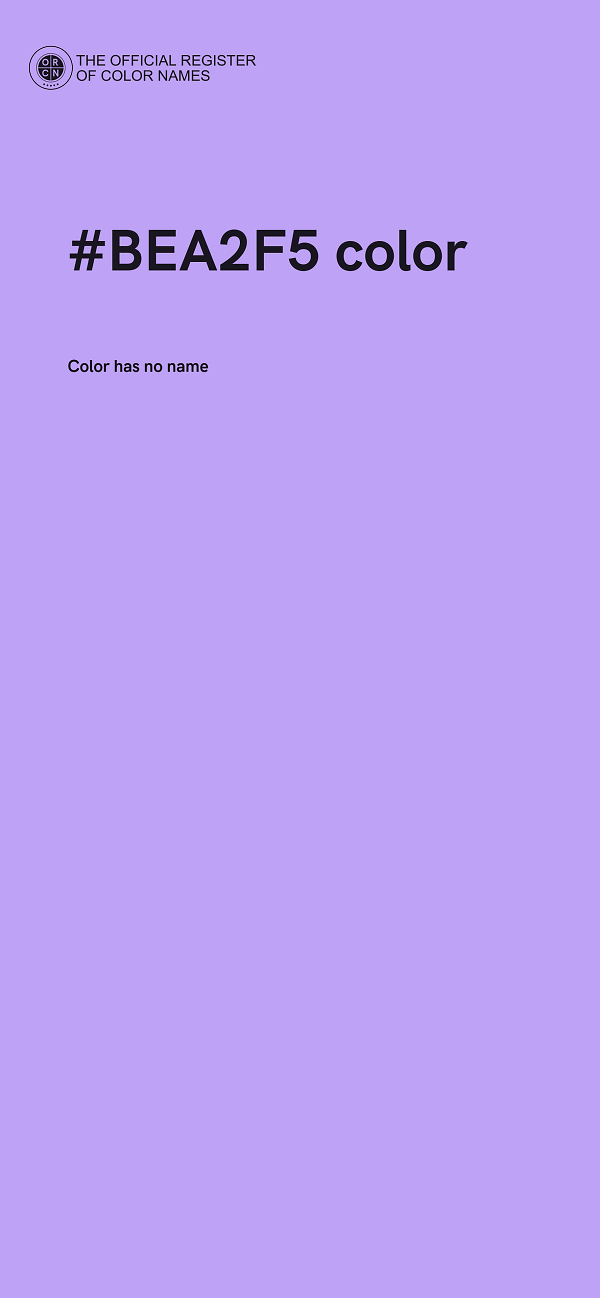 #BEA2F5 color image