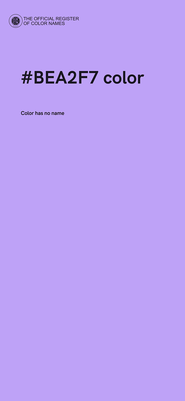 #BEA2F7 color image