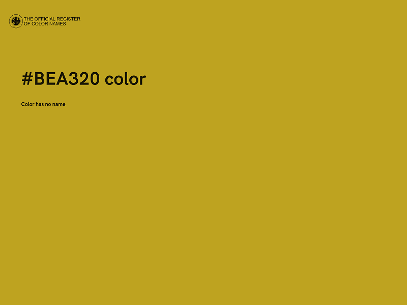 #BEA320 color image