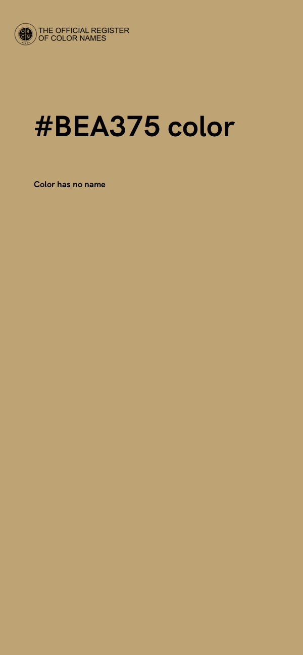 #BEA375 color image