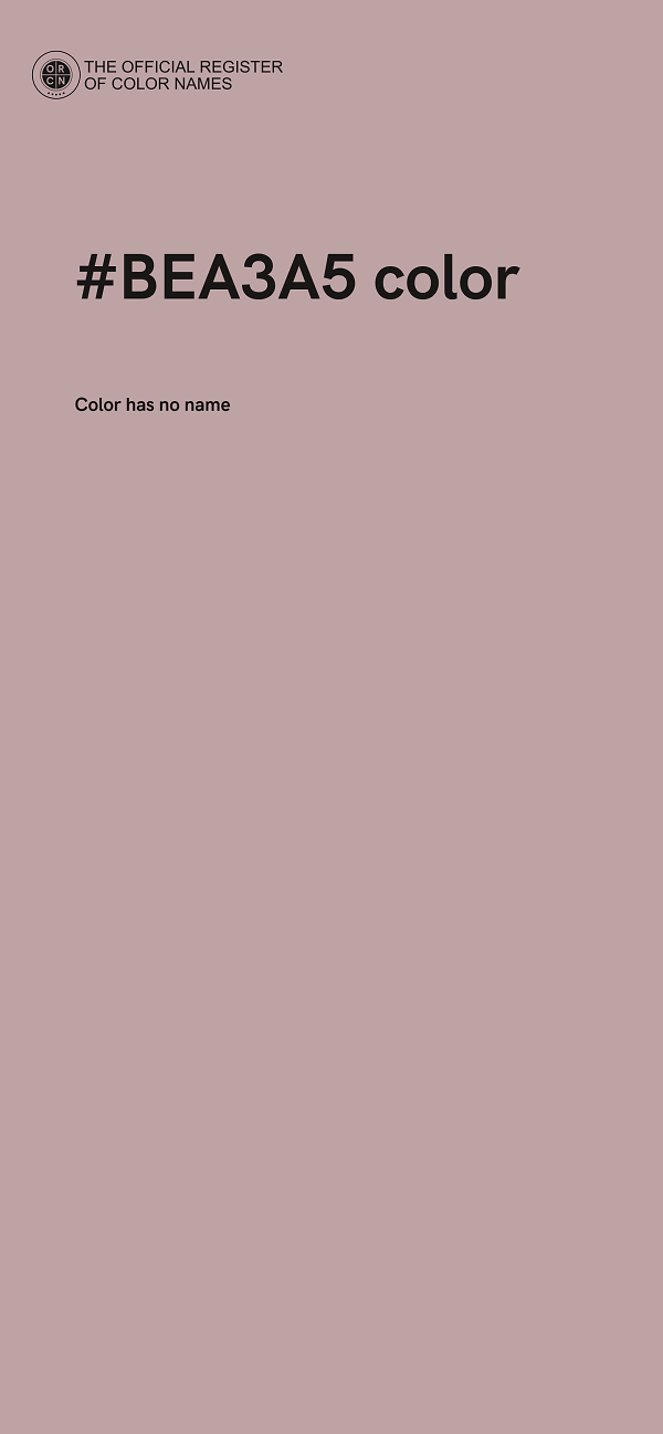 #BEA3A5 color image